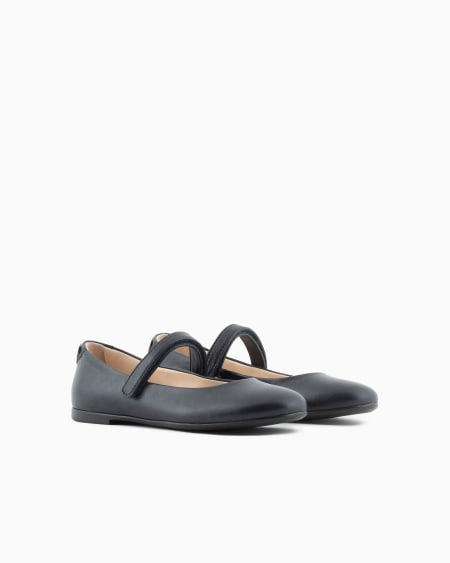 Armani Bailarinas de piel con tira Oferta exclusiva