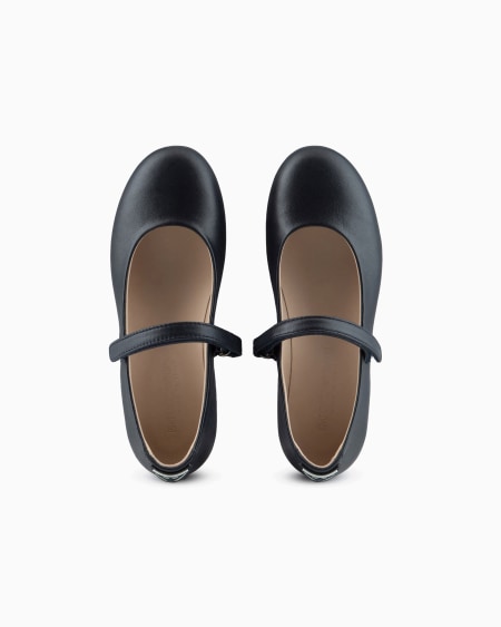 Armani Bailarinas de piel con tira Oferta exclusiva