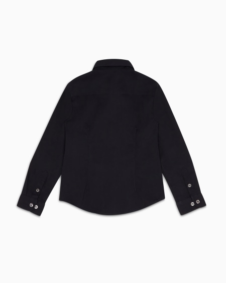 Armani Camisa de algodón con bordado de águila Grandes ahorros