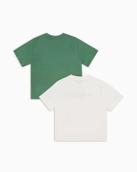 Armani Paquete de dos camisetas con logotipo estampado En línea