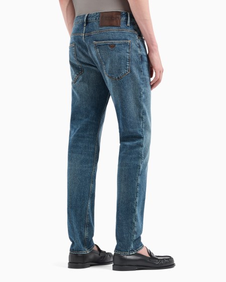 Armani Vaqueros J06 slim fit de denim lavado Tienda