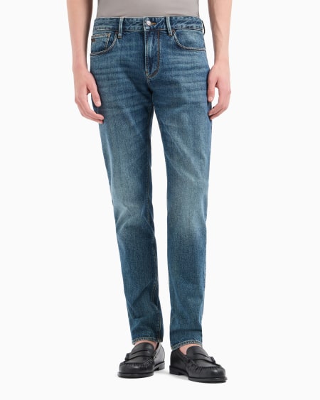 Armani Vaqueros J06 slim fit de denim lavado Tienda