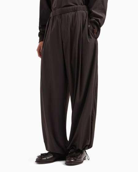 Armani Pantalones anchos con cintura elástica de nailon bielástico superligero Rebajas online