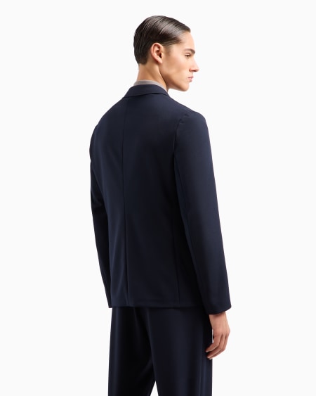 Armani Chaqueta de abotonadura sencilla de gabardina técnica elástica Envío gratis