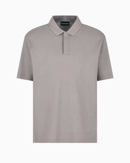 Armani Polo de punto con fantasía en tejido jacquard en relieve y con efecto tridimensional COMPRAR AHORA