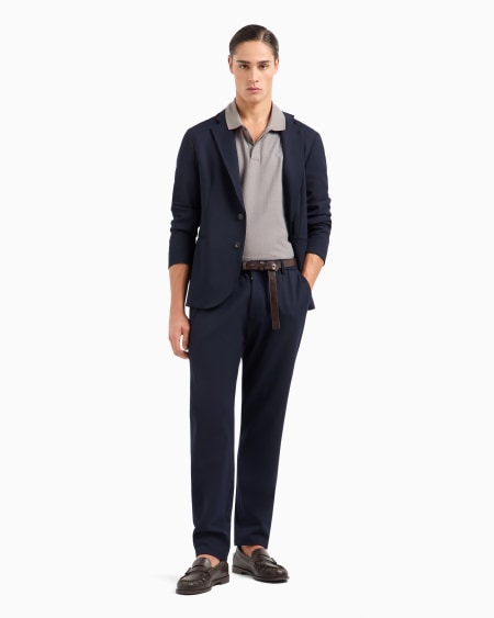 Armani Polo de punto con fantasía en tejido jacquard en relieve y con efecto tridimensional COMPRAR AHORA