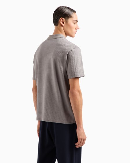 Armani Polo de punto con fantasía en tejido jacquard en relieve y con efecto tridimensional COMPRAR AHORA