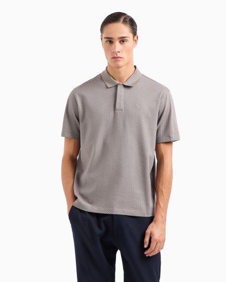 Armani Polo de punto con fantasía en tejido jacquard en relieve y con efecto tridimensional COMPRAR AHORA
