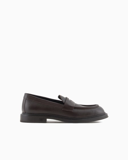Armani Mocasines de cuero plena flor