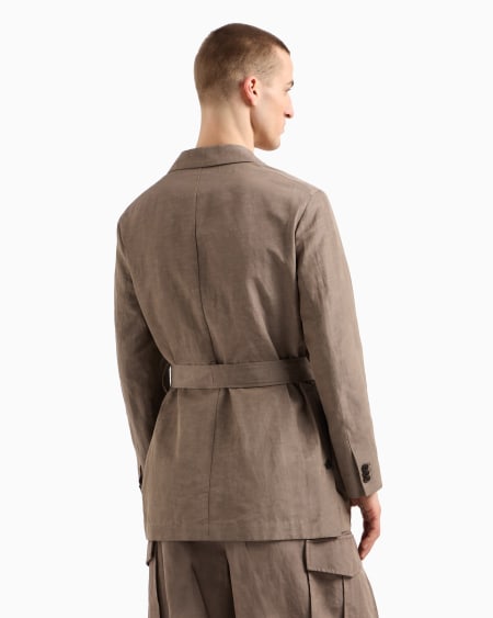 Armani Chaqueta sahariana en mezcla de lino Últimos 2 días
