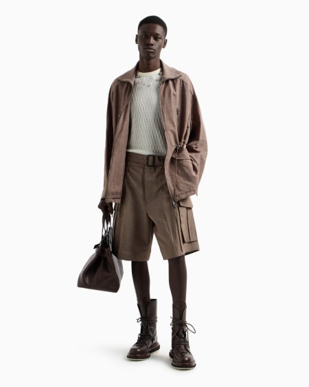 Armani Bermudas cargo en mezcla de lino Último día