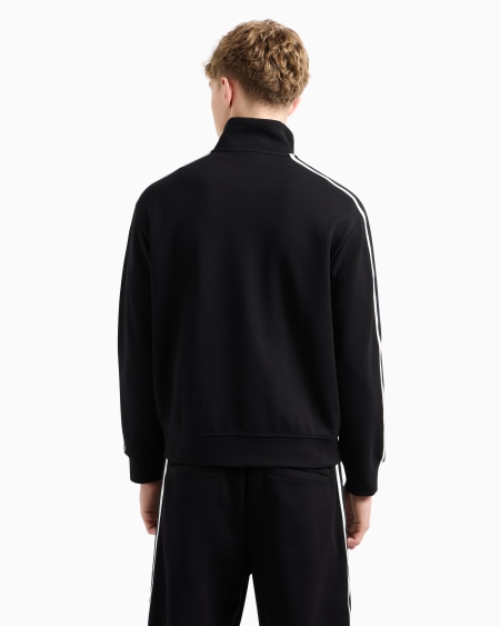 Armani Sudadera de punto con cremallera completa y bandas con logotipo Solo queda un día
