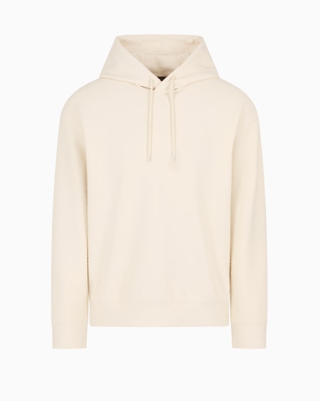 Armani Sudadera de punto de mezcla de lyocell con capucha e inscripción integral ASV Liquidación