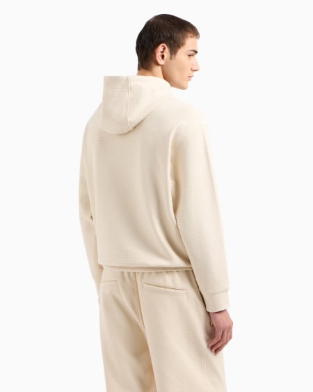 Armani Sudadera de punto de mezcla de lyocell con capucha e inscripción integral ASV Liquidación