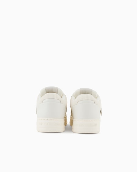 Armani Deportivas de piel y malla con detalles en contraste Tienda de fábrica