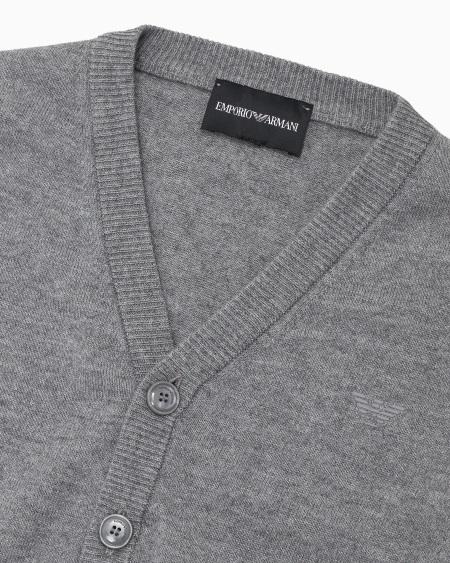 Armani Cárdigan con escote de pico en mezcla de lana Precios de Black Friday
