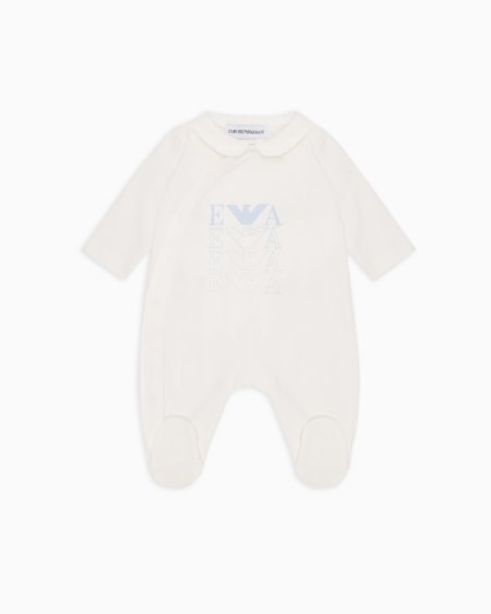 Armani Dors-bien en jersey à col Claudine avec logo Libre de impuestos