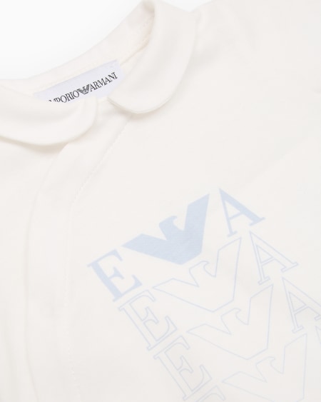 Armani Dors-bien en jersey à col Claudine avec logo Libre de impuestos
