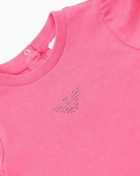Armani Camiseta de punto con águila de purpurina Descuentos del mes