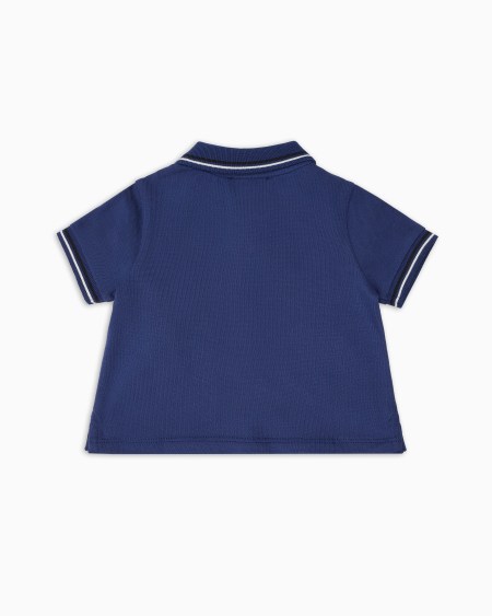 Armani Polo de piqué elástico con bordes a rayas Devoluciones gratuitas