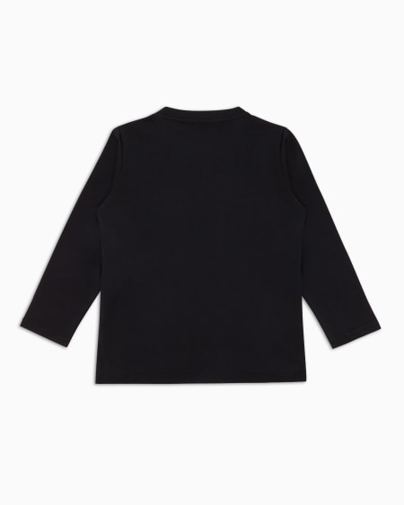 Armani Jersey de punto de algodón pima con logotipo Outlet online