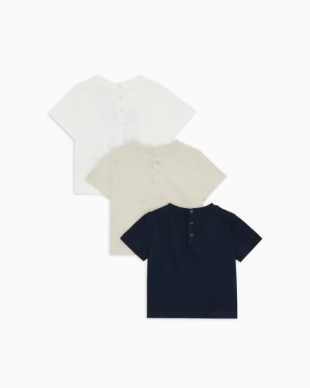 Armani Paquete de tres camisetas de punto con logotipo gráfico estampado Rebajas