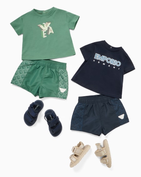 Armani Paquete de tres camisetas de punto con logotipo gráfico estampado Rebajas