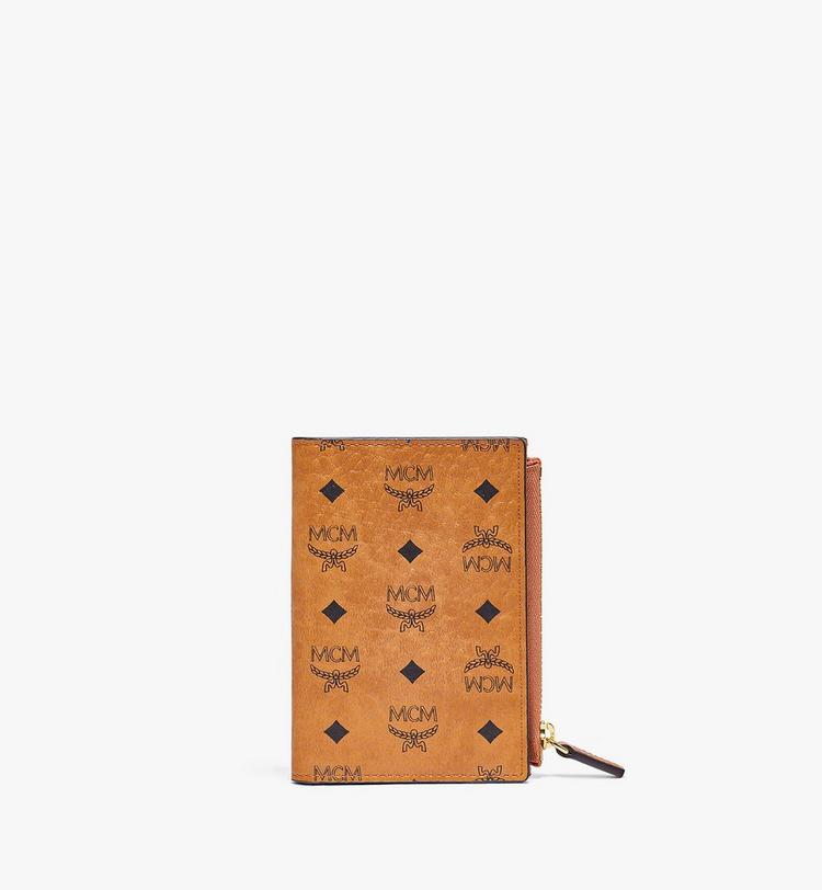 MCM Bifold Zip Card Wallet in Visetos