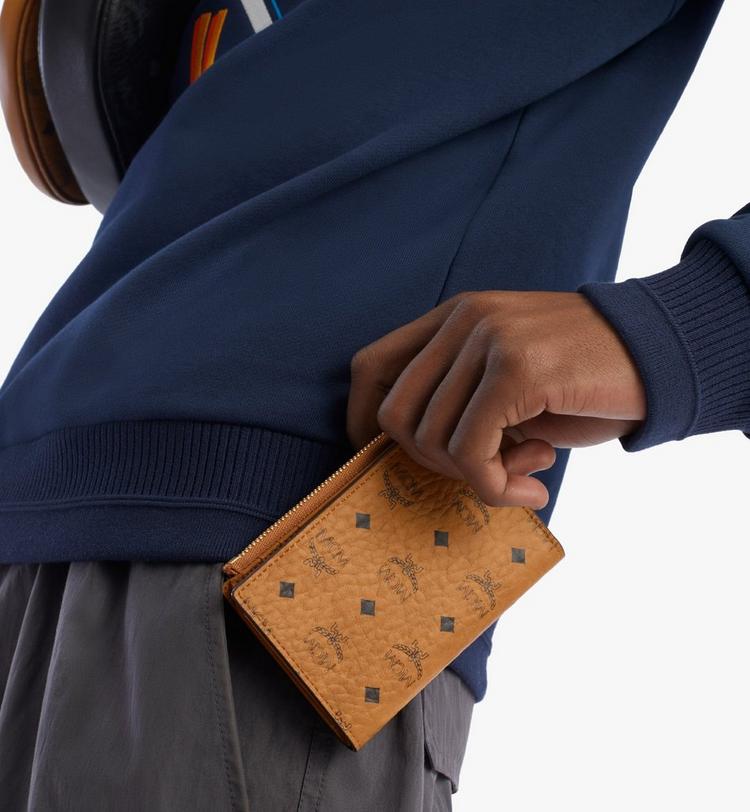 MCM Bifold Zip Card Wallet in Visetos Envío internacional gratuito