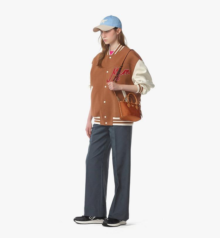 MCM Aren Shopper in Recycled Nylon and Monogram Print Leather Precio ultrabajo