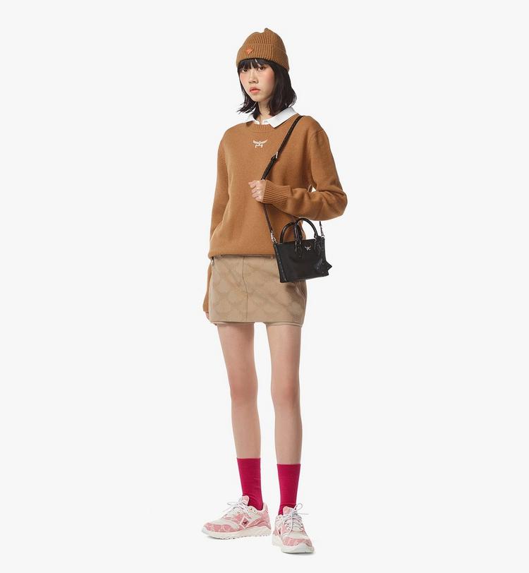 MCM Aren Shopper in Recycled Nylon and Monogram Print Leather Devoluciones gratuitas