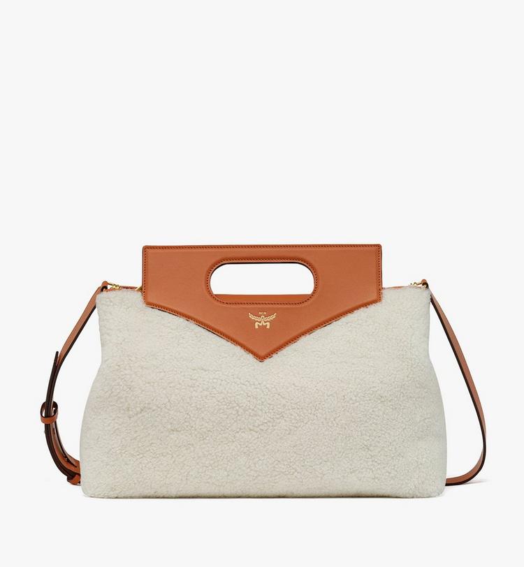 MCM Soft Diamond Tote in Shearling and Leather 2025