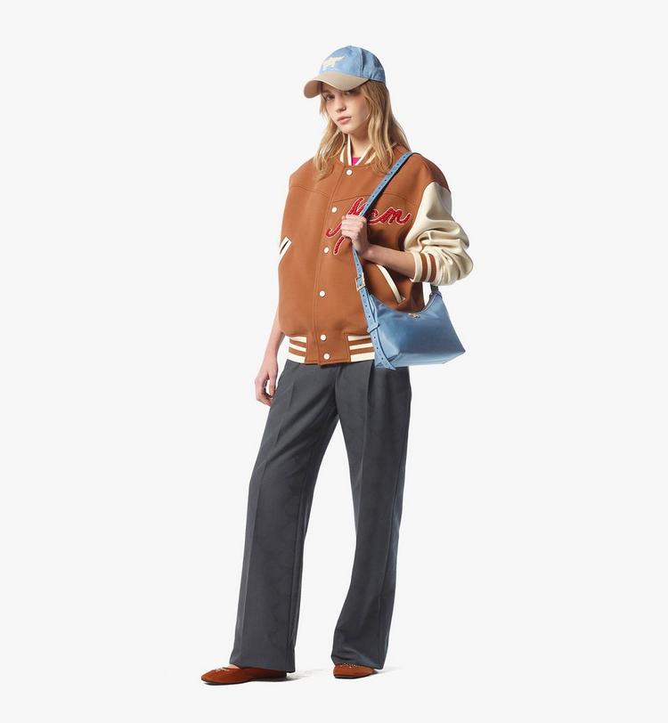 MCM Aren Hobo in Recycled Nylon and Monogram Print Leather Último día