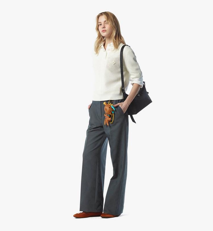 MCM Aren Hobo in Recycled Nylon and Monogram Print Leather Promoción por tiempo limitado