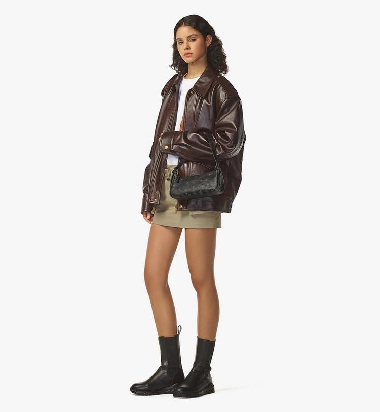 MCM Aren Shoulder Bag in Visetos Precios de Black Friday