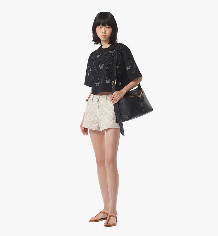 MCM Diamant 3D Shoulder Bag in Calf Leather Oferta exclusiva