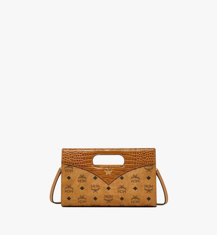 MCM Diamond Tote in Visetos and Croco-Embossed Leather Grandes ahorros