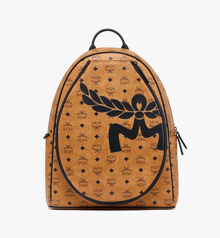 MCM Stark Tennis Backpack in Mega Laurel Visetos