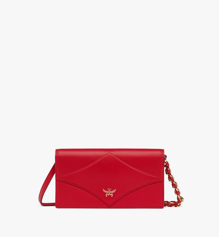 MCM Diamond Chain Wallet in Calf Leather