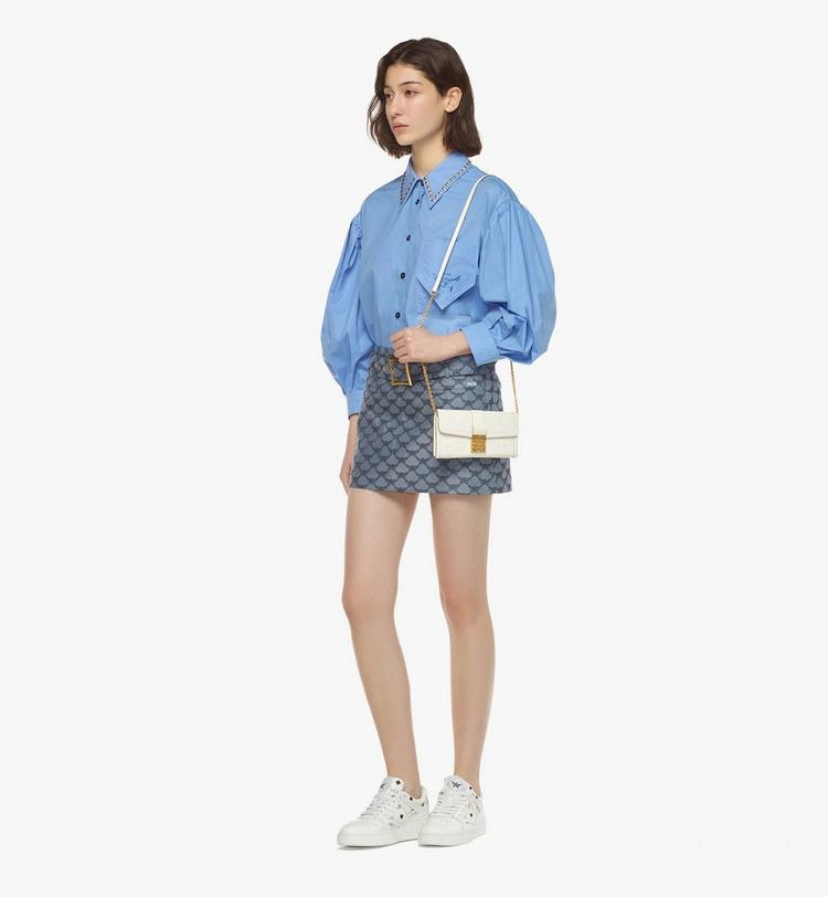 MCM Tracy Chain Wallet in Embossed Monogram Leather ÚLTIMAS EDICIONES