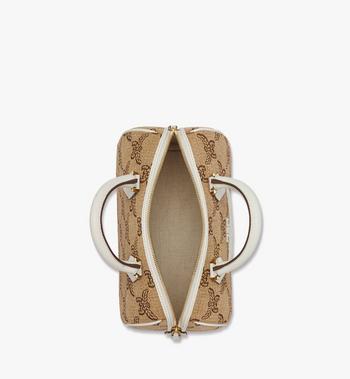 MCM Ella Boston Bag in Lauretos Raffia Jacquard Rebajas