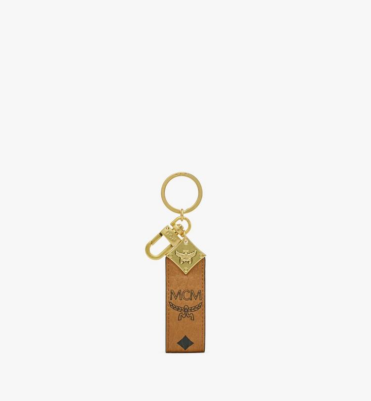 MCM Aren Diamond Logo Key Holder in Visetos Descuento