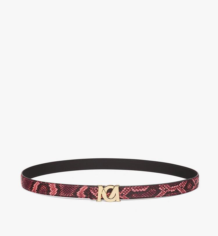 MCM M-Art 1” Belt in Python Print Leather Promoción trimestral