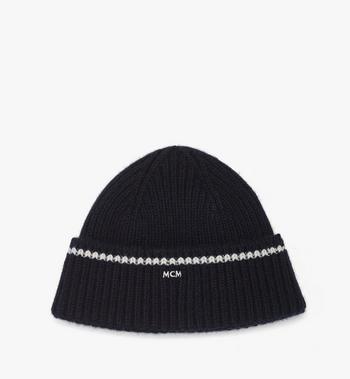 MCM Logo Beanie in Wool and Recycled Cashmere Ofertas especiales