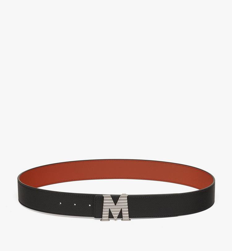 MCM Claus Fluted M Reversible Belt 1.5” in Embossed Leather