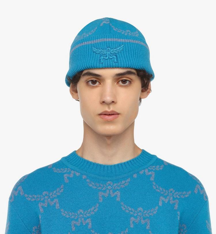 MCM Lauretos Beanie in Wool and Recycled Cashmere Últimos 3 días