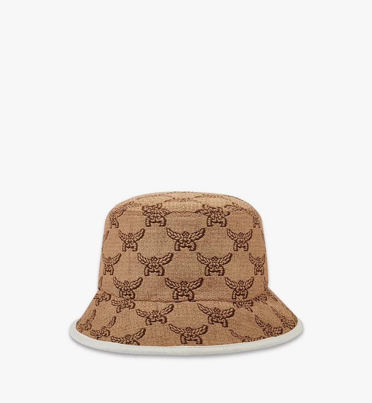 MCM Bucket Hat in Lauretos Raffia Jacquard Últimos 2 días