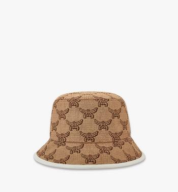 MCM Bucket Hat in Lauretos Raffia Jacquard Últimos 2 días