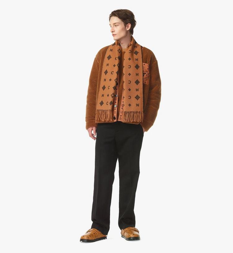 MCM Bicolor Monogram Jacquard Stole Oferta especial de fábrica