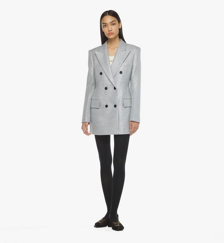 MCM Metallic Lurex Tweed Jacket Grandes ahorros
